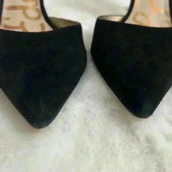 Sam Edelman Black Suede Leather with Pointed-toe D’Orsay Stiletto - Picture 11 of 11